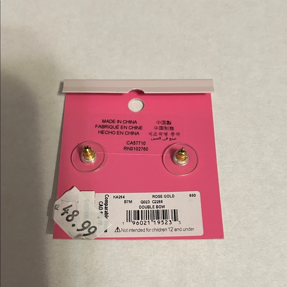 Kate Spade nickel free  Gold Bow Studs earrings. - Picture 3 of 3